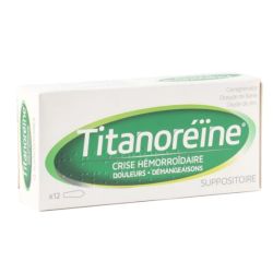 Titanoréine suppositoire hémorroïdes 12 suppositoires