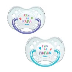 Dodie 2 Sucettes anatomiques +18 mois "Fan de"