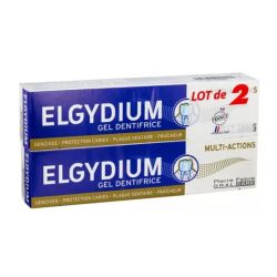 Elgydium gel dentifrice multi-actions 2x75ml