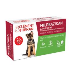 Clément Thékan  Milprazikan Chiot de 0,5kg à 10kg boite de 2 comprimés