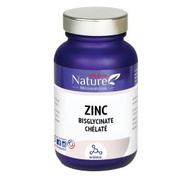 Pharm Nature Micronutrition Zinc bisglycinate chélaté 60 gélules