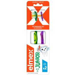 Elmex anti-caries junior brosse a dents souple 6-12 ans x2