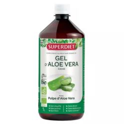 Superdiet gel aloe vera bio à boire avec pulpe 1 litre