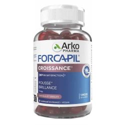 Forcapil Croissance pousse brillance cheveux ongles 60 gummies