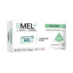 8Mel+ Mélatonine 1 mg 30 comprimés bi-couches