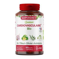 Superdiet Quatuor cardiovasculaire ail bio 150 gélules