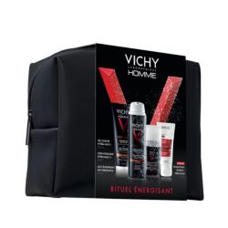 Vichy homme Trousse Hydra Mag C Gel douche 200 ml + 3 Produits