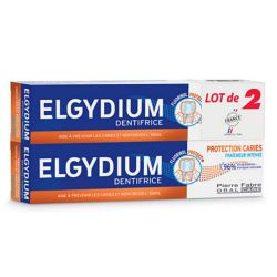Elgydium dentifrice protection caries lot de 2 x 75 ml