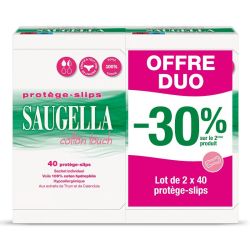 Saugella Cotton Touch Lot de 2 x 40 Protège-Slips