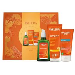 Weleda coffret Sport huile de massage douche et gel cryo