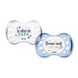 Dodie 2 Sucettes Anatomiques Silicone Nuit 6 Mois et +