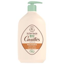 Cavaillès gel bain douche peaux sèches macadamia bio 1 litre
