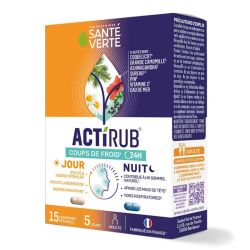 Sante Verte ActiRub coups de froid jour et nuit 15 comprimés sécables