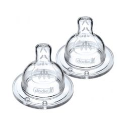 Dodie Sensation+ 2 Tétines Plate Col Large 0-6 Mois Débit 2 Moyen
