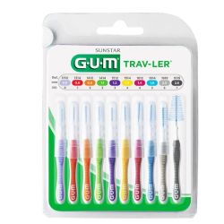 Gum Trav-ler Brossettes Interdentaires De Voyage 10 Tailles x1
