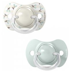 Suavinex Birdies 2 sucettes avec tétines symétriques SX Pro vert  0 à 6 mois