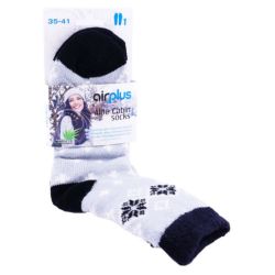 Airplus aloe cabin chaussettes hydratantes flocon noir 35-41