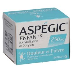 Aspegic 250mg 20 sachets enfants et adolescents