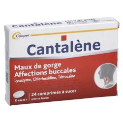 Cantalène Maux de gorge 24 comprimés à sucer