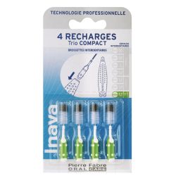 Inava recharges brossettes interdentaires 2.2mm vert x4