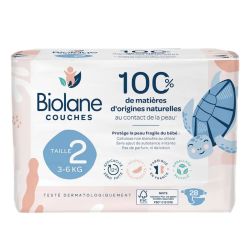 Biolane couches naturelles 28 couches taille 2 (3-6 Kg)