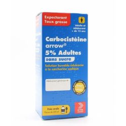 Carbocisteine 5% adultes sans sucre 200ml