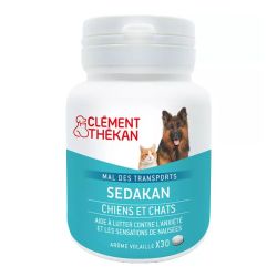 Clément Thékan Sedakan mal des transports chiens chats 30 comprimés