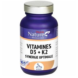 Pharm Nature Micronutrition Vitamines D3 + K2 60 gélules