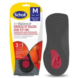 Scholl expert support semelles anti douleur genou talon 1 paire pointure 40/42