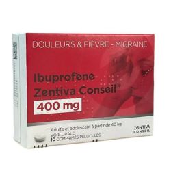 Zentiva Ibuprofene 400Mg 10 comprimés pelliculés