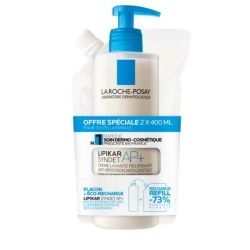 Roche-Posay Lipikar Syndet Syndet AP+ 400 ml + Éco-Recharge 400 ml