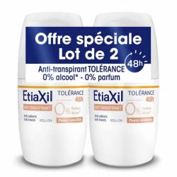 Etiaxil anti-transpirant déodorant Roll-on 48H Tolérance peaux sensibles 2x50ml