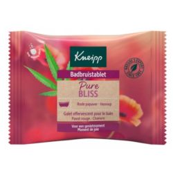 Kneipp Galet effervescent Pure Bliss pour le bain Pavot Rouge 80g