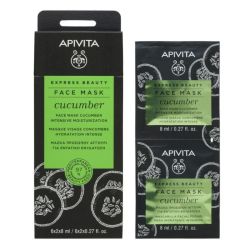 Apivita masque visage hydratation intense au concombre 2 x 8 ml