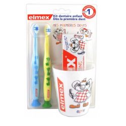 Elmex kit dentaire enfants Mes premières dents Bleu & Jaune