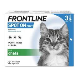 Frontline Spot-on chat 3 pipettes de 0.5ml