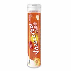 Vitascorbol Vitamine C1000 goût orange pressée 20 comprimés effervescents