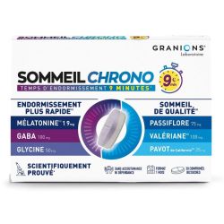 Granions Sommeil Chrono GABA, Mélatonine & Passiflore 30 comprimés