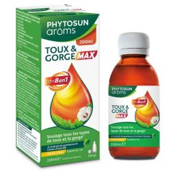 Phytosun Arôms Toux et gorge Max sirop effet 8en1 200ml