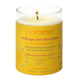 Florame La Bougie Anti-Moustiques aux Huiles Essentielles Bio 170 g