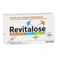 Revitalose sans sucre 14 ampoules