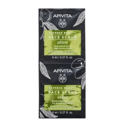 Apivita express beauty gommage visage exfoliation profonde à l'olive 2x8ml