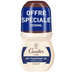 Cavaillès Absorb+ 48h Homme anti-transpirant roll-on 2x50ml