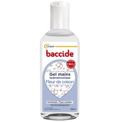 Baccide Gel Mains désinfectant hydroalcoolique fleur de coton peaux sensibles 100ml