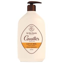 Cavaillès Gel bain douche peau sensible lait et miel 1 litre