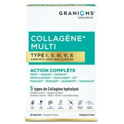 Granions Collagène + Multi Type I, II, III, V, X 60 Comprimés Sécables