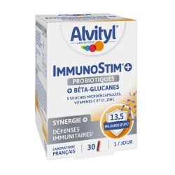Alvityl Immunostim+ Probiotiques 30 Gélules Végétales