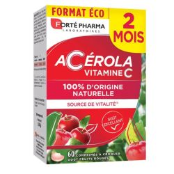 Forté Pharma acérola riche en vitamine c naturelle 60 comprimés à croquer