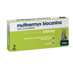 Biocanina Multivermyx Chat Vermifuge 2 Comprimés