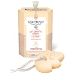 Respectueuse Gel douche solide bio Gommant Corps Parfum Amande 75g